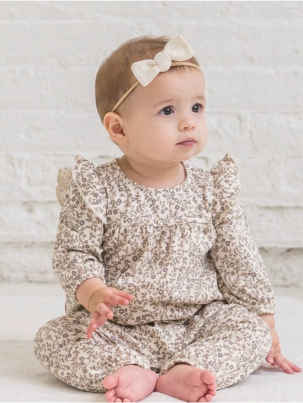 Colored Organics Jine Aurora Floral Ruffle Romper
